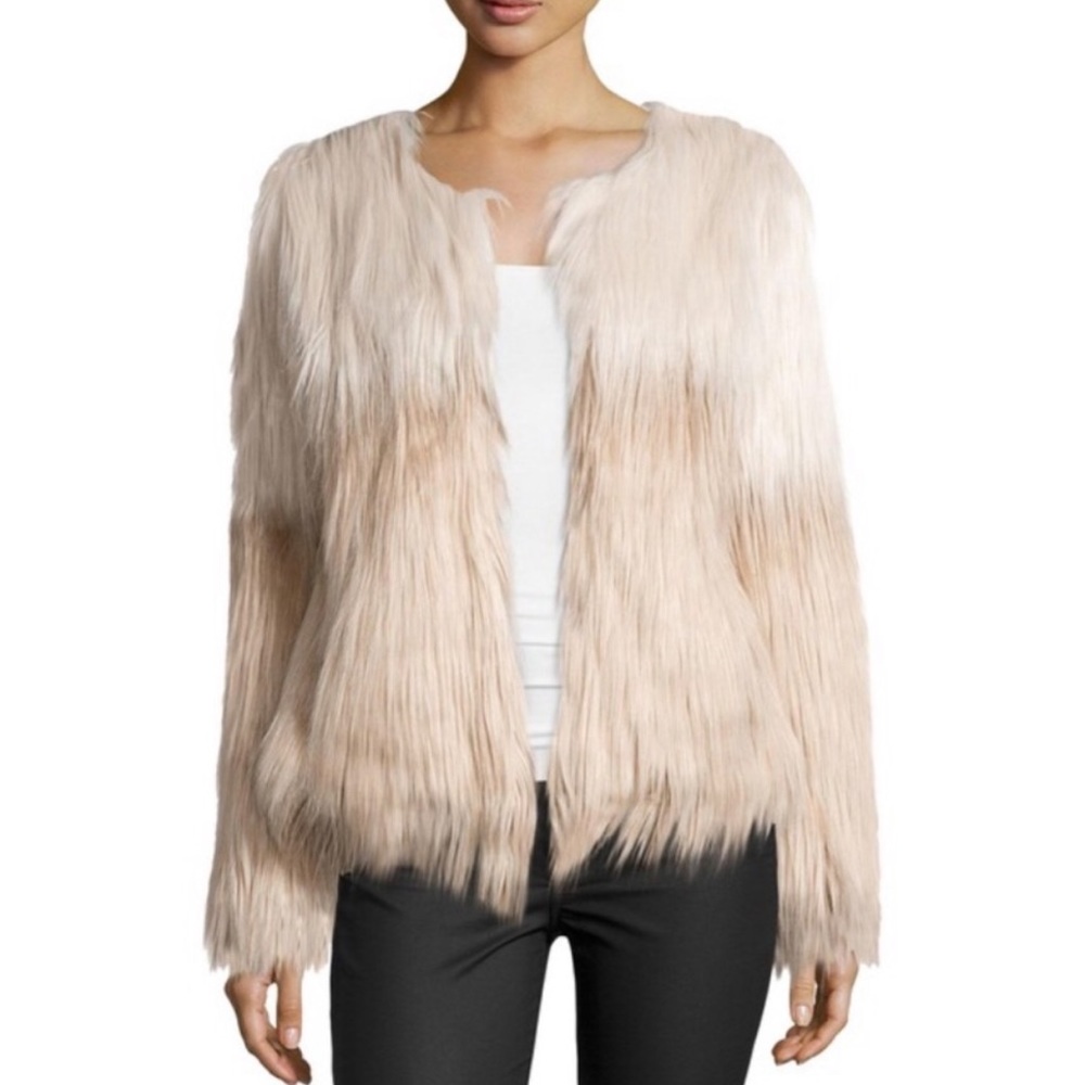 John + Jenn Faux Fur Hook Front Jacket